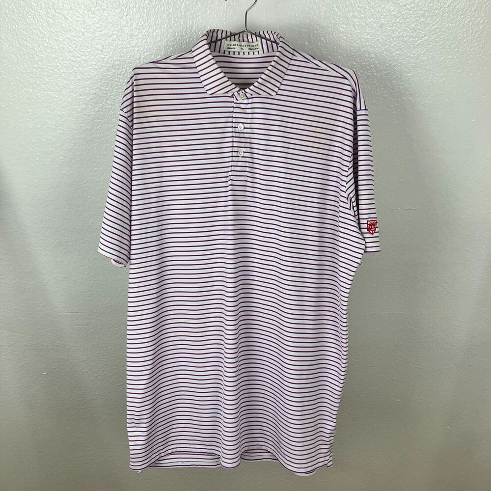 Holderness & Bournes Golf Polo Mens XL Sutton Striped Concord UPF Preppy